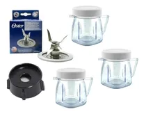 Comprar Kit 3 Mini Vaso De Plástico Compatible Con Licuadoras Oster