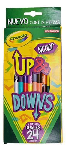 Lápices De Colores Up & Downs Crayola Bicolor