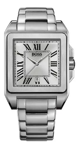 Reloj Hombre Cuadrado Numeros Romanos Hugo Boss Mod 1512799