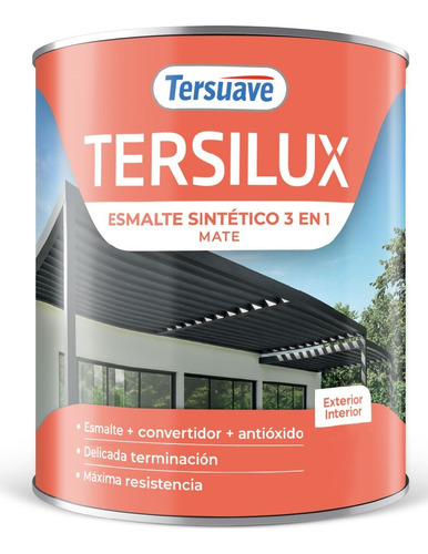 Esmalte Sintetico Negro Mate Tersuave 4 Lts