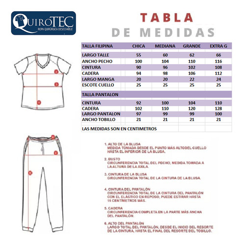 Pijama Quirurgica Antifluidos, Corte Recto Con Bolsas