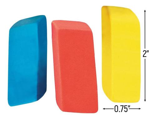 Fun Express Basic Surtido Rainbow Erasers 24 Piezas Y De