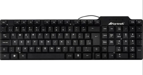 Teclado Usb Skl 106 Pt 68731 Preto Fortrek Wind/mac Idioma Português Brasil