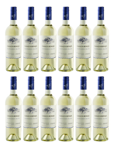 Kit 12 Vinho Reserva Casas Del Bosque Sauvignon Blanc 750 Ml