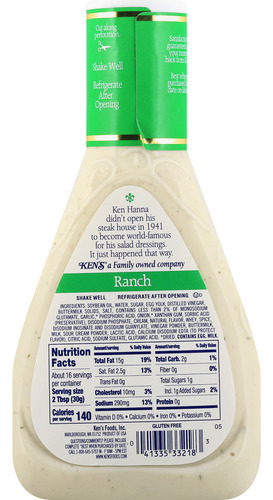 Kens Steak House Molho Ranch Importado - 473ml