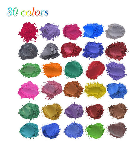 Resina Epoxídica Metálica 30 Colores X 5 G Jabón Color Set C