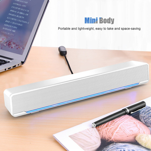 Usb Com Fio Soundbar Estéreo Reprodutor De Música Baixo Som