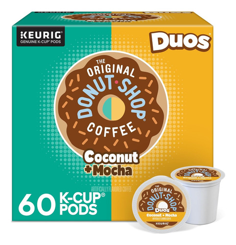 The Original Donut Shop Duos Coconut + Mocha 60 K-cup Pods