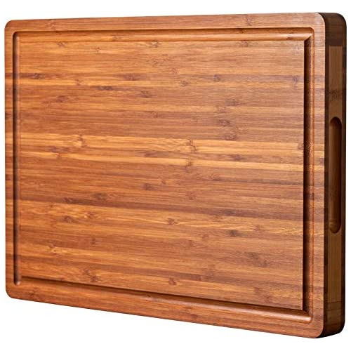 Large Wood Cutting Board For Kitchen, 1 Thick Bamboo Ch...