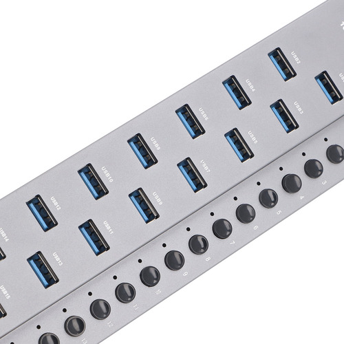 Hub Usb 3.0 De 16 Puertos, Transmisión De Alta Velocidad De