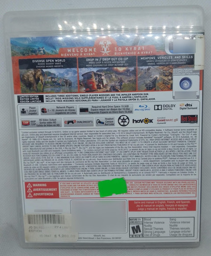 Farcry 4 Limited Edition Ps3 Seminuevo (Usado)