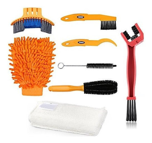 Bike Clean Brush Kit, 8pcs Herramientas De Limpieza D