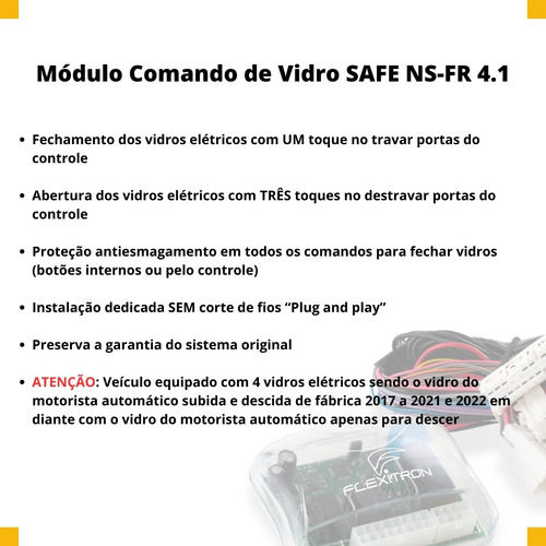 Módulo De Vidro Elétrico Plug And Play Frontier 2017 A 2024