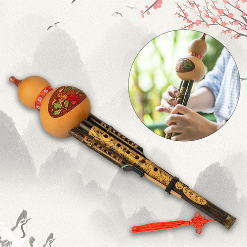 Hulusi Instrumento Musical Chinês Flauta De Cabaça De