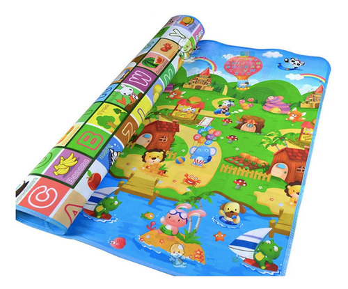 Tapete Colchoneta Didáctico Para Bebe 1.80m Doble Vista