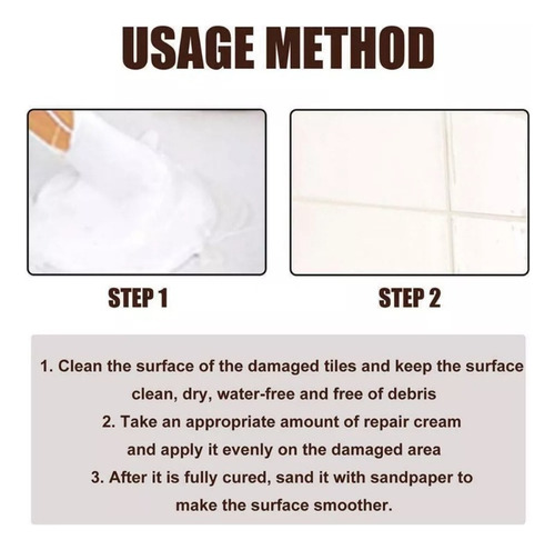 Kit De Pasta De Reparación De Azulejos Bañera De Baño