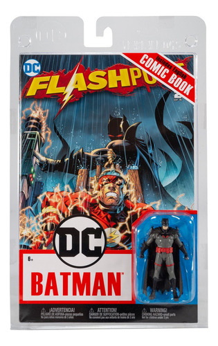 Figura De Acción Mcfarlane Batman Flashpoint 3'' + Cómic
