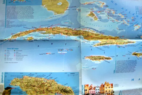 Mapa Nat Geo Antillas Cuba Caribe Indias Occidentales Islas (Usado)