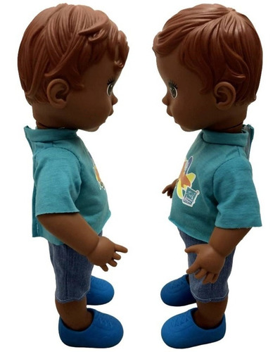 Imagem 3 de 4 de Boneco Menino Bebê Baby Collection Alive Moreno Negro Dodói