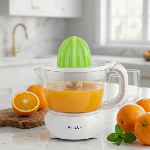 Exprimidor Eléctrico Juguera 700ml 45w Jugos Naturales Cítricos Naranja Limón Pomelo Rápido Práctico Fácil Limpieza Bajo Consumo Hogar Desayuno Merienda Moderno Funcional Eficiente Blanco Cocina
