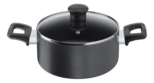 T-fal Olla Con Tapa 24 Cm Con Antiadherente, Everyday Negro