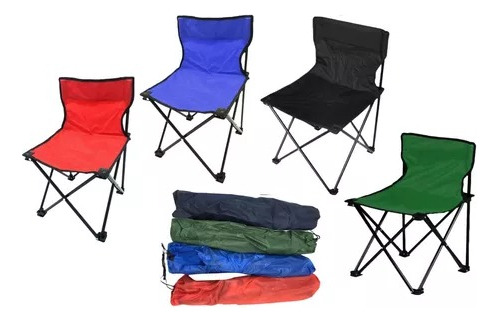 Silla Plegable Con Funda Para Camping Playa Asiento Reposera