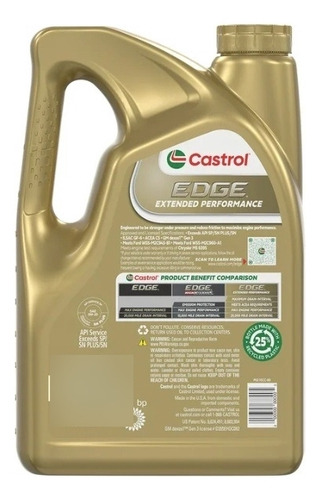 Castrol 5w20 Edge Extended Performance 25000 Millas 4.73 L