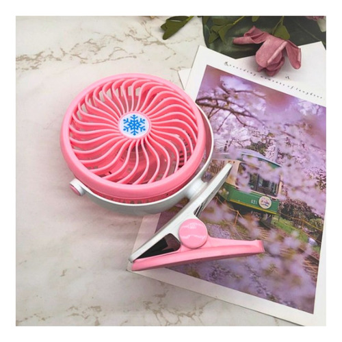 Mini Ventilador Portátil Recargable Con Pinza Multicolor