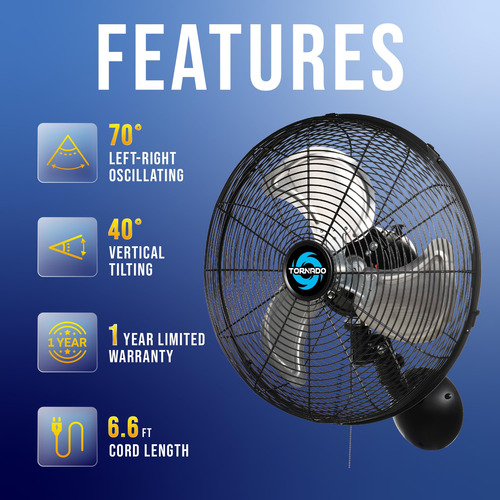 Ventilador De Pared Tornado Pro Series 16 Pulgadas, Paquete