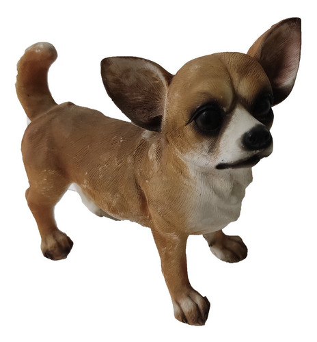 Chihuahua Figura De Resina Importada 12x14cm Impecable