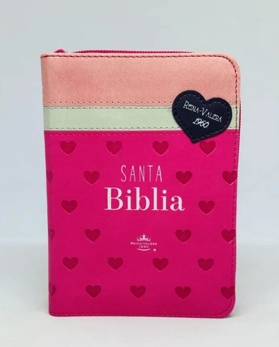 Biblia De Bolsillo Con Cierre Rv1960 Imit Piel Fucsia/blanco