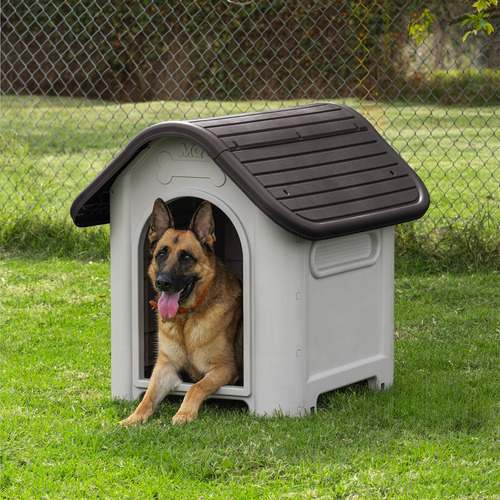Casa de Perro Grande Breed Dog Mq 602-WEN Blanco y Negro