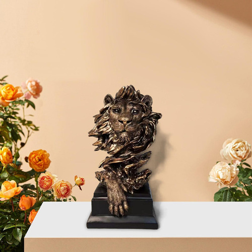 / Estatua De Cabeza De León, Estatua De Animales De 12