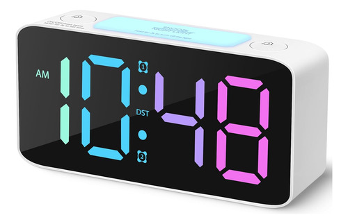 Despertador Potente Con Luz Nocturna Y Carga Usb