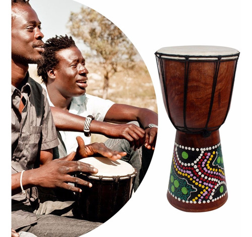 Imagen 2 de 6 de Tambor Africano Instrumento Tradicional Musical De Madera Ma