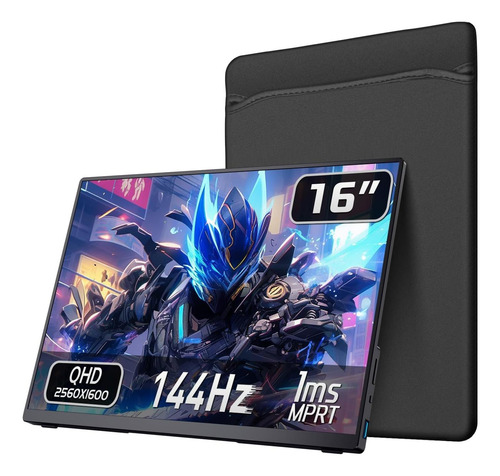 Vokensu Portable Monitor 2k 144hz, 16 2560x1600 Qhd Portable