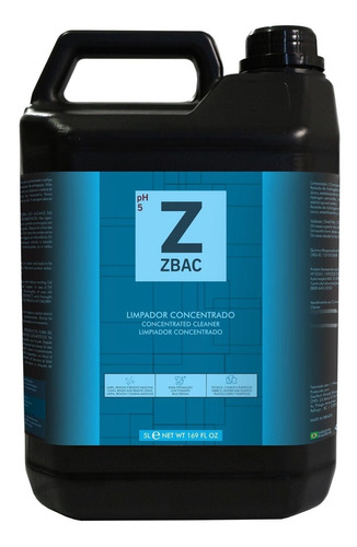 Zbac Limpador Concentrado Bactericida Easytech 5 Litros