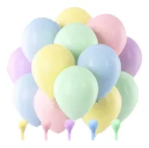 Comprar 100 Globos Latex Colores Pastel Macarron # 12 Tiernos Bebes