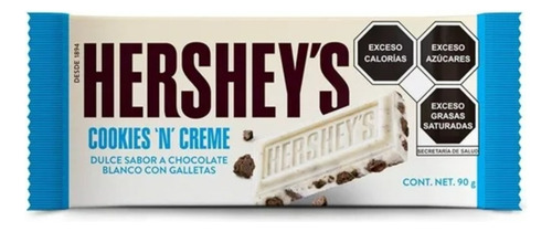 3 Pza Barra De Chocolate Hershey's Cookies N Creme 90 G