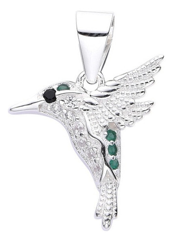 Dije Plata 925 Picaflor Colibri Colores Ave Regalo Mujer  