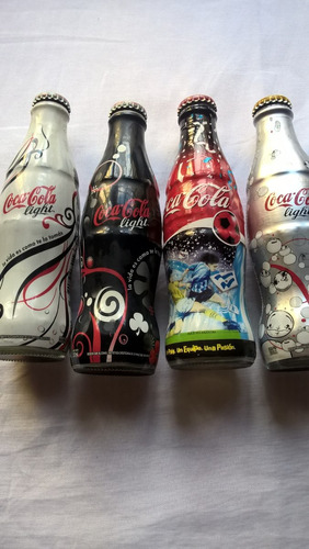 Lote De 4 Botellitas De Colección Coca Cola 2002 2006 2007