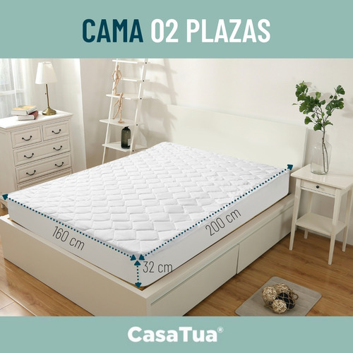 Imagen 4 de 6 de Cubre Colchón Protector Impermeable Cama 2 Plazas 200x160