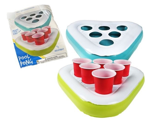 Pool Pong Party Para Alberca 2 Pack Inflables Importado Usa