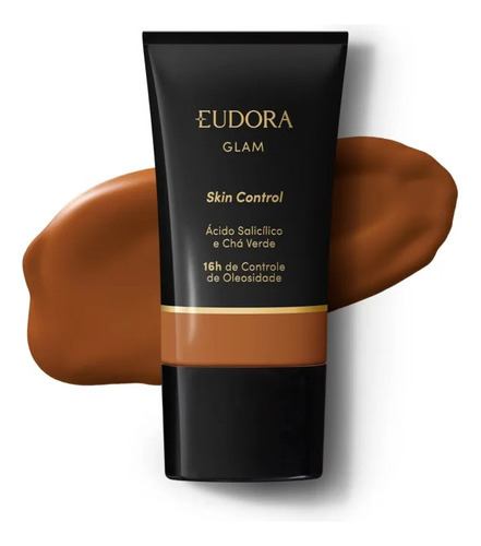 Base de maquiagem em líquida Glam Skin Control Base Líquida Eudora Glam Base Líquida Skin Control Cor 10 30ml tom cor 75  -  30mL 50g