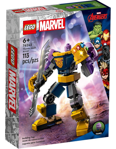 Lego Marvel - Armadura Robótica De Thanos (76242) Cantidad de piezas 113