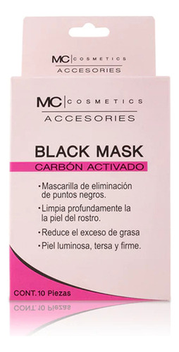 Mascarilla Carbón Activado Black Mask Mc Cosmetics Tipo de piel Normal
