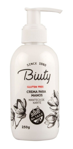 Biuty Crema Suavizante Para Manos Gluten Free 250 Gr