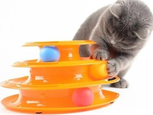 Brinquedo Interativo P/ Gatos Corre Corre Torre De Bolinhas