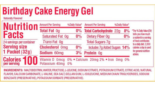 Imagen 2 de 2 de Geles Energéticos Gu Original Sabor Birthday Cake