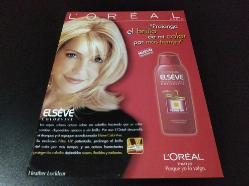 (pf335) Publicidad Elseve * Heather Locklear